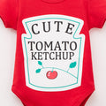 Cute Ketchup Baby Romper - Red