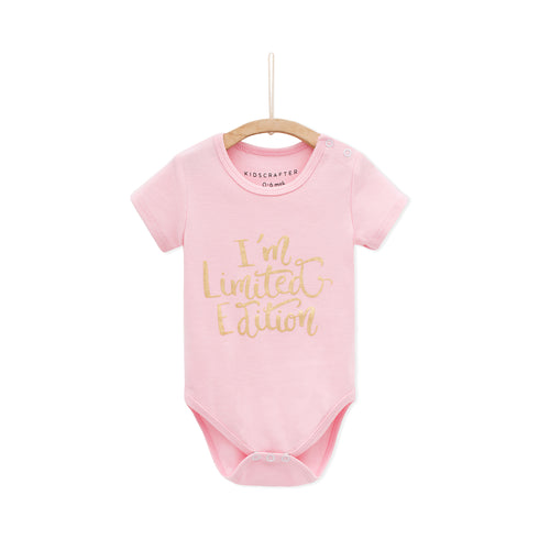 I Am Limited Edition Baby Romper - Hot Pink