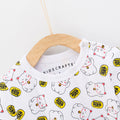 Blessed Fortune Cat Baby Romper - Gray