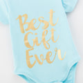 Best Gift Ever Baby Romper - Light Blue
