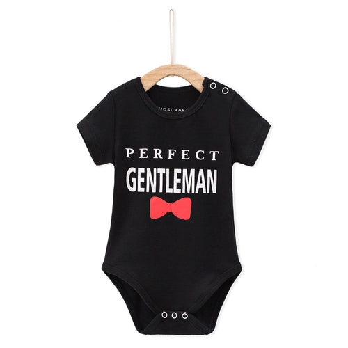 Perfect Gentleman Baby Romper - Black