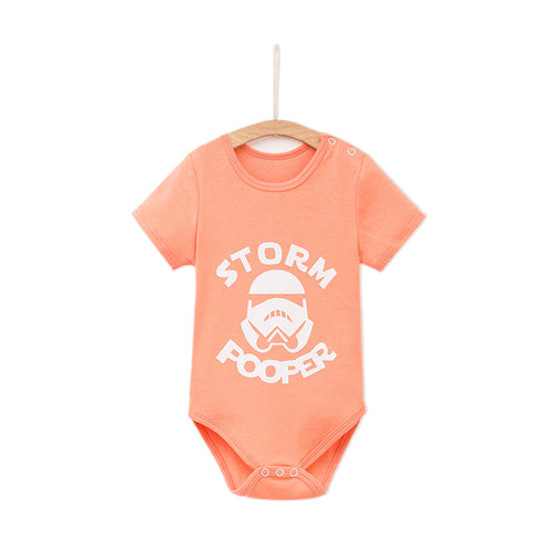 Storm Pooper Baby Romper - Orange