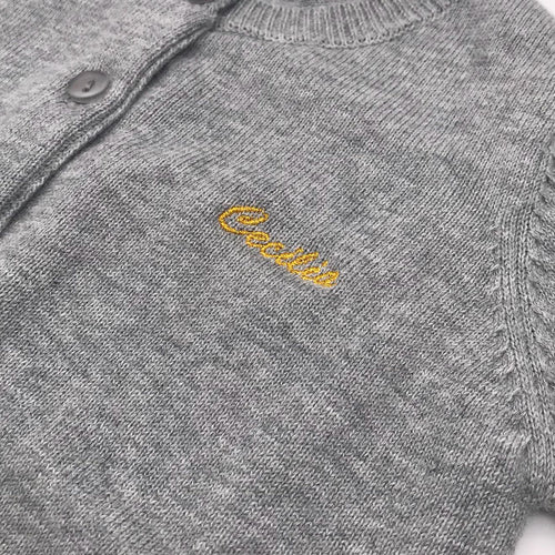 Comfit Cardigan Customised Name Embroidery