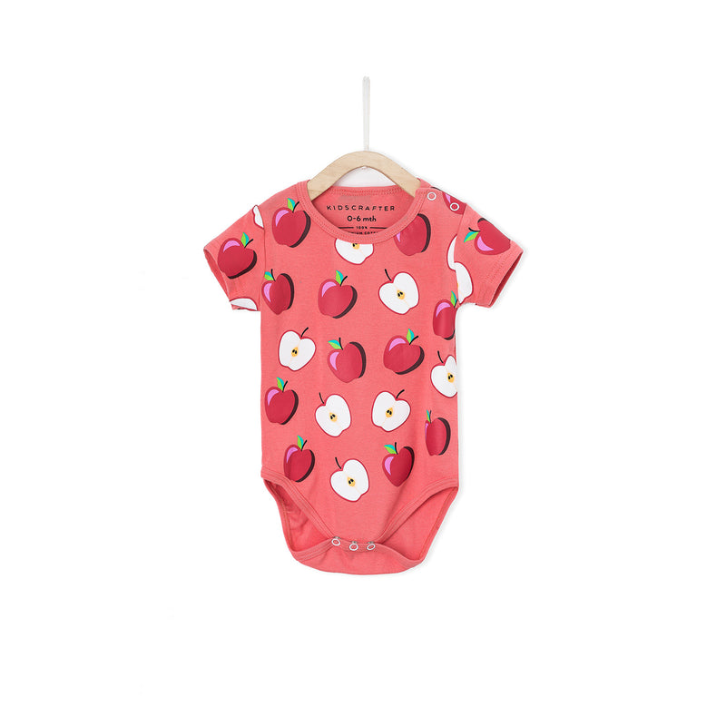 Apple-ly Ever After Romper - Orange