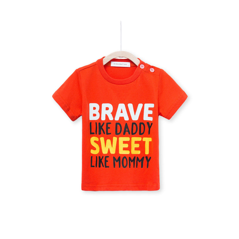Brave Like Daddy Sweet Like Mummy - Orange
