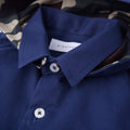 Color Block Across Long Sleeve Shirt - Juniper Green