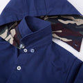 Color Block Across Long Sleeve Shirt - Juniper Green