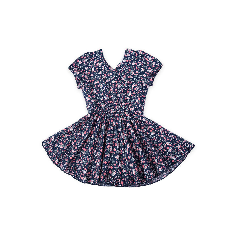 Cottage Flowers Dress - Garden Blue