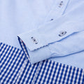 Gingham Detail Long Sleeve Shirt - Frosty White