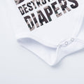 I Am Baby Destroyer Of Diapers Baby Romper - White
