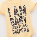 I Am Baby Destroyer Of Diapers Baby Romper - Yellow