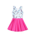 Rainbow Unicorns Dress - Blue