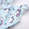 Rainbow Unicorns Dress - Blue