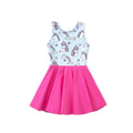 Rainbow Unicorns Dress - Blue