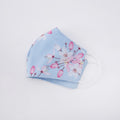 Chiffon Floral Mask - Blue