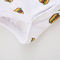 Burger Baby Romper - Gray