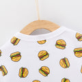 Burger Baby Romper - Gray