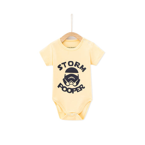 Storm Pooper Baby Romper - Yellow