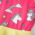 Rainbow and Unicorns Dress - Pink