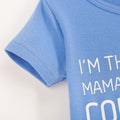 I'm The Reason Mama Needs Coffee Baby Romper - True Blue