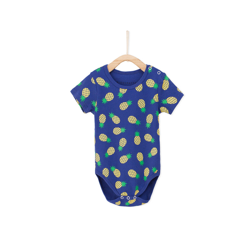 Pineapple Baby Romper - Blue