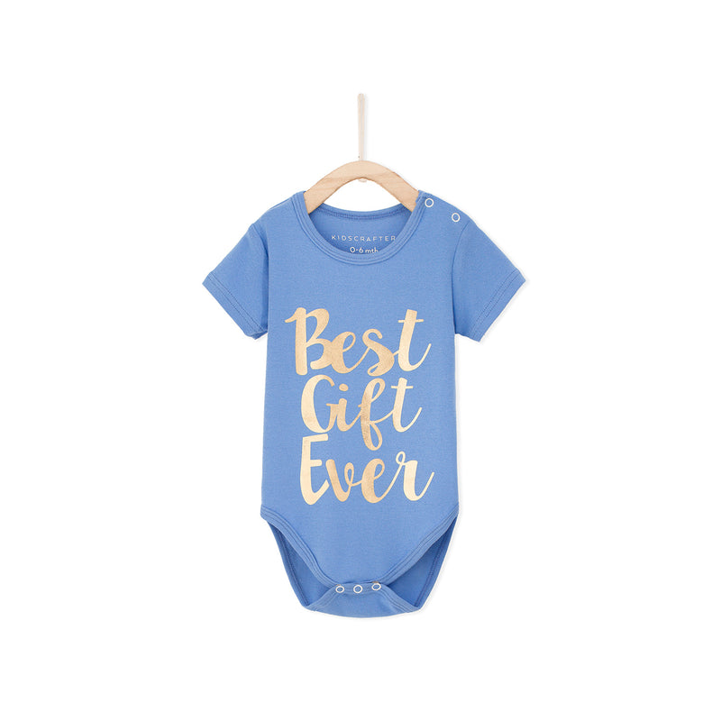 Best Gift Ever Baby Romper - True Blue