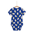 Auspicious Fortune Cat Baby Romper - Blue
