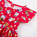 Good Luck Fortune Cat Dress Romper with Bloomer - Red