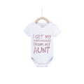 I Get My Awesomeness From My Aunt Baby Romper - White
