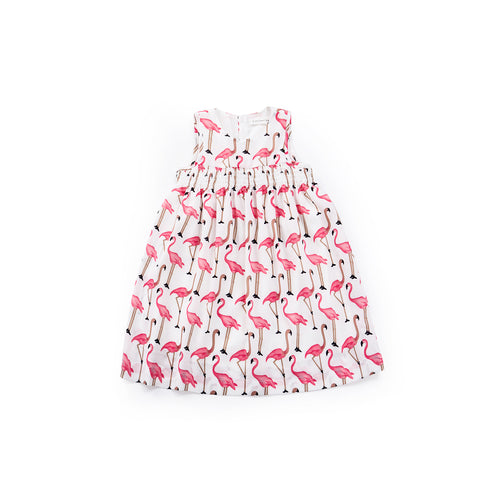 Fable Flamingo Babydoll Dress - Soft Ivory