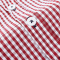 Gingham Check Long Sleeve Shirt - Ink Red