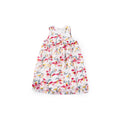 Soft Floral Babydoll Dress - Balmy White