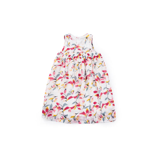 Soft Floral Babydoll Dress - Balmy White