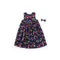 Soft Floral Babydoll Dress - Midnight Blue