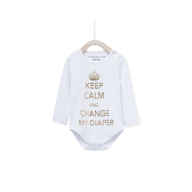 Keep Calm And Change My Diapers - White