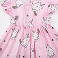 Bubbly Unicorn Dress Romper with Bloomer - Blue