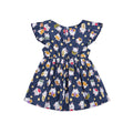 Good Luck Fortune Cat Dress Romper with Bloomer - Blue