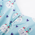 Hearts Rabbit Dress Romper with Bloomer - Blue