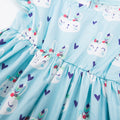 Hearts Rabbit Dress Romper with Bloomer - Blue