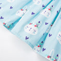 Hearts Rabbit Dress Romper with Bloomer - Blue