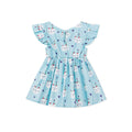 Hearts Rabbit Dress Romper with Bloomer - Blue