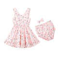 Hearts Rabbit Sleeveless Dress - Pink