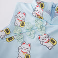 Lunar Fortune Cat Cheongsam - Red