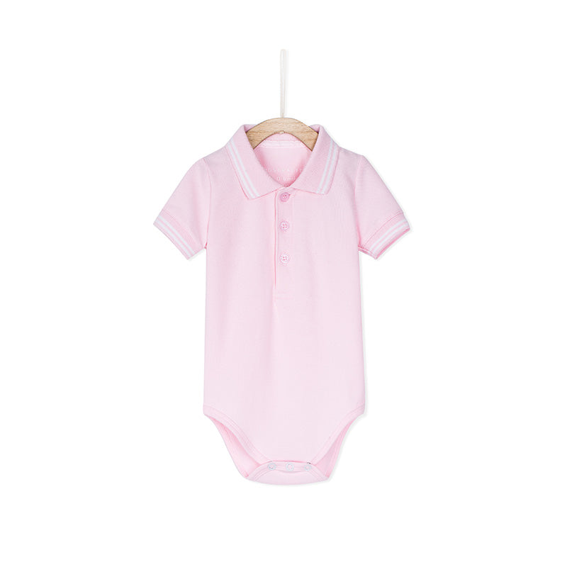 Steve Polo Romper - Pink