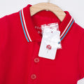 Steve Polo Romper - Red