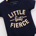 Little But Fierce Baby Romper- Navy