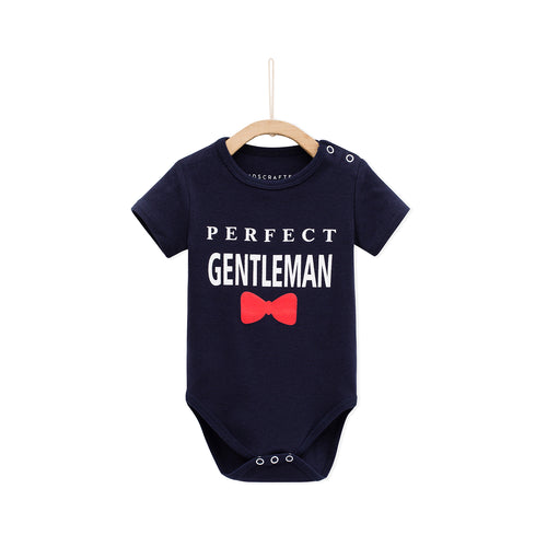 Perfect Gentleman Baby Romper - Navy