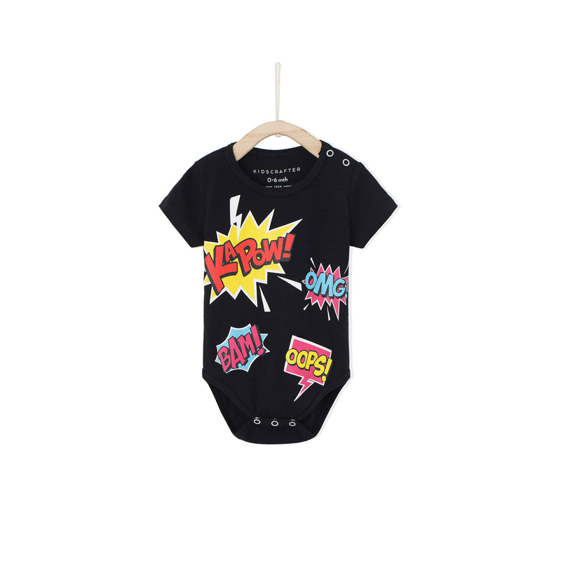 Comic Romper - Black