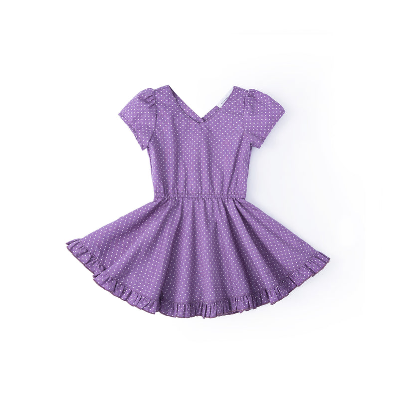 Simply Polka Dots Dress - Wisteria Lilac
