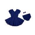 Swiss Away Swiss Dots Dress - Royal Blue